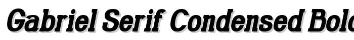Gabriel Serif Condensed Bold Italic font